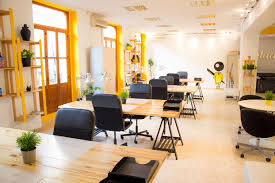 Interior de un coworking industrial